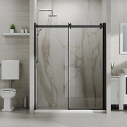 Душевая дверь Azario Bern 150 AZ-733-150-BM-CL профиль Черный матовый стекло прозрачное-1