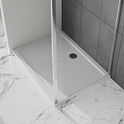 Душевая стенка Azario Shanghai 100 AZ-C43-100-BGL-CL профиль Брашированное золото стекло прозрачное-6