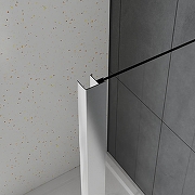 Душевая стенка Azario Shanghai 100 AZ-C43-100-MGR-CL профиль Графит матовый стекло прозрачное-5