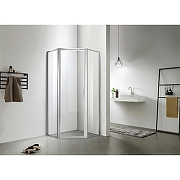 Душевой уголок Azario Richmond 100х100 AZ-NAG3231 1000 профиль Серебро стекло прозрачное-1