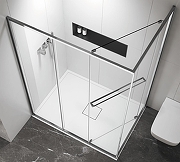 Душевой уголок Azario Monako 90х90 AZ-L47-90-CH-CL профиль Хром стекло прозрачное-2