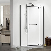 Душевой уголок Azario Edmonton 90х90 AZ-NNC3231-1 900 BLACK профиль Черный стекло прозрачное-1