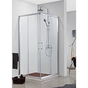 Душевой уголок Azario Greenwood 80х80 AZ-NNE1142 800 профиль Серебро стекло прозрачное-1