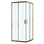 Душевой уголок Azario Paris 100х100 AZ-R06-100-BGL-CHC профиль Брашированное золото стекло Шиншила