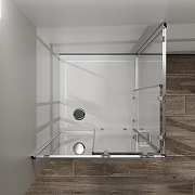 Душевой уголок Azario Paris 90х90 AZ-R06-90-CH-CHC профиль Хром стекло Шиншила-2