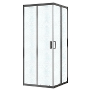 Душевой уголок Azario Paris 90х90 AZ-R06-90-MGR-CHC профиль Графит матовый стекло Шиншила
