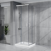 Душевой уголок Azario Vienna 90х90 AZ-R36-90-CH-CL профиль Хром стекло прозрачное-1
