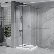 Душевой уголок Azario Vienna 90х90 AZ-R36-90-MGR-CL профиль Графит матовый стекло прозрачное-1