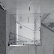 Душевой уголок Azario Vienna 100х100 AZ-R36-100-MB-CL профиль Черный матовый стекло прозрачное-2