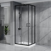 Душевой уголок Azario Vienna 90х90 AZ-R36-90-MB-CL профиль Черный матовый стекло прозрачное-1