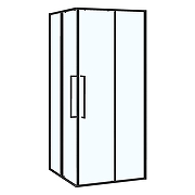 Душевой уголок Azario Shanghai 100х100 AZ-R43-100-MB-CL профиль Черный матовый стекло прозрачное