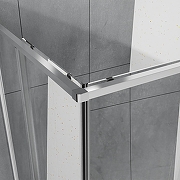 Душевой уголок Azario Shanghai 100х100 AZ-R43-100-MB-CL профиль Черный матовый стекло прозрачное-2