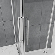 Душевой уголок Azario Shanghai 100х100 AZ-R43-100-MB-CL профиль Черный матовый стекло прозрачное-6