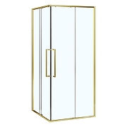 Душевой уголок Azario Shanghai 90х90 AZ-R43-90-BGL-CL профиль Брашированное золото стекло прозрачное