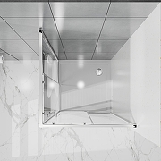 Душевой уголок Azario Shanghai 90х90 AZ-R43-90-BGL-CL профиль Брашированное золото стекло прозрачное-5