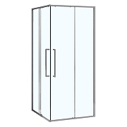 Душевой уголок Azario Shanghai 100х100 AZ-R43-100-MGR-CL профиль Графит матовый стекло прозрачное