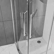 Душевой уголок Azario Shanghai 100х100 AZ-S43-100-BGL-CL профиль Брашированное золото стекло прозрачное-5