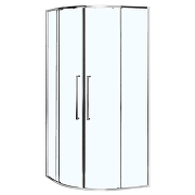 Душевой уголок Azario Shanghai 100х100 AZ-S43-100-CH-CL профиль Хром стекло прозрачное