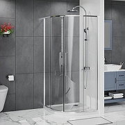 Душевой уголок Azario Shanghai 80х80 AZ-S43-80-CH-CL профиль Хром стекло прозрачное-1