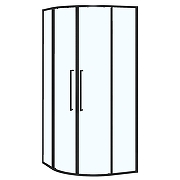 Душевой уголок Azario Shanghai 80х80 AZ-S43-80-MB-CL профиль Черный матовый стекло прозрачное