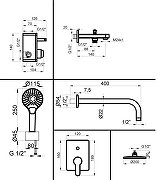 Душевая система Azario Tevis AZ-15490711 цвет Хром-1