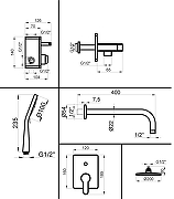 Душевая система Azario AZ-15490721 цвет Хром-1