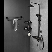 Душевая система Azario AZ-801-2 цвет Черный Золото-4