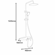 Душевая система Azario AZ-801-2 цвет Черный Золото-5