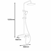 Душевая система Azario AZ-801-2B цвет Черный матовый-5