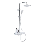 Душевая система Azario AZ-821 с термостатом цвет Белый Хром
