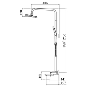 Душевая система Azario Conda AZ-K2311GR цвет Графит-7
