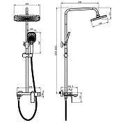 Душевая система Azario Arida AZ-K2354GR цвет Графит-5