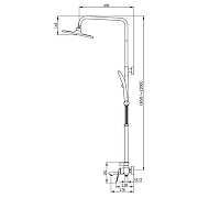 Душевая система Azario Lursy AZ-K2349GR цвет Графит-7