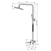Душевая система Azario Escaro AZ-K2374GR цвет Графит-8