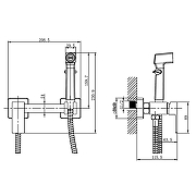 Гигиенический душ со смесителем Azario Seyne AZ-KFX05B цвет Черный матовый-3