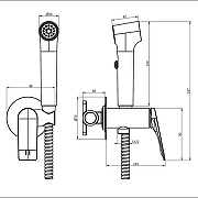 Гигиенический душ со смесителем Azario Lursy AZ-KFX49MG цвет Золото матовое-2