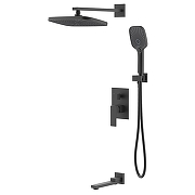 Душевая система Azario Reusa AZ-K7367B цвет Черный матовый