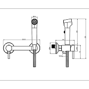 Гигиенический душ со смесителем Azario Dies AZ-KFX04MG цвет Золото матовое-3