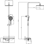Душевая система Azario Ginkgo AZ-VPW238V95PA-1DJ1K22-ZH3A55 цвет Черный матовый-1