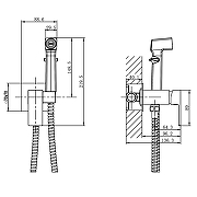 Гигиенический душ со смесителем Azario Graves AZ-KFX03MG цвет Золото матовое-2