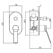 Душевая система Azario Vise AZ-VSA248330PA+82KPA цвет Черный матовый-4