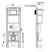 Инсталляция Azario AZ-ИУ00009 для унитаза без клавиши смыва-2