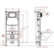 Инсталляция Azario AZ-501A для унитаза без клавиши смыва-4