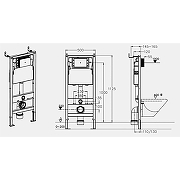 Инсталляция Azario AZ-510A для унитаза без клавиши смыва-6