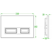 Клавиша смыва Azario AZ-008.02 цвет Хром глянцевый-1