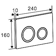 Клавиша смыва Azario AZ-017.08 цвет Оружейная сталь-1