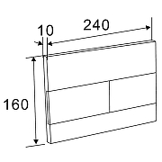 Клавиша смыва Azario AZ-013.04 цвет Черный матовый-1