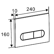 Клавиша смыва Azario AZ-004.08 цвет Оружейная сталь-1