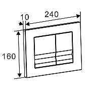 Клавиша смыва Azario AZ-001.02 цвет Хром-1