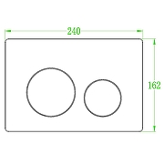 Клавиша смыва Azario AZ-003.05 цвет Золото матовое-1